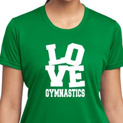 Ladies Gymnastics Shirt Love Gymnastics Moisture Wicking Tee T-Shirt Ladies Gymnastics Shirt Love Gymnastics Moisture Wicking Tee T-Shirt