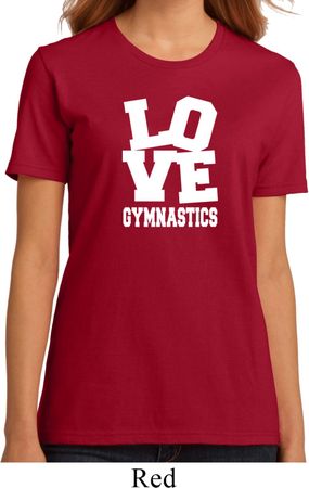 Ladies Gymnastics Shirt Love Gymnastics Organic Tee T-Shirt
