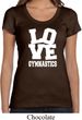 Ladies Gymnastics Shirt Love Gymnastics Scoop Neck Tee T-Shirt