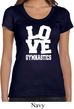 Ladies Gymnastics Shirt Love Gymnastics Scoop Neck Tee T-Shirt
