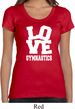 Ladies Gymnastics Shirt Love Gymnastics Scoop Neck Tee T-Shirt