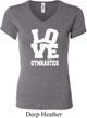 Ladies Gymnastics Shirt Love Gymnastics V-neck Tee T-Shirt
