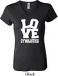 Ladies Gymnastics Shirt Love Gymnastics V-neck Tee T-Shirt