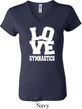Ladies Gymnastics Shirt Love Gymnastics V-neck Tee T-Shirt