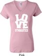 Ladies Gymnastics Shirt Love Gymnastics V-neck Tee T-Shirt