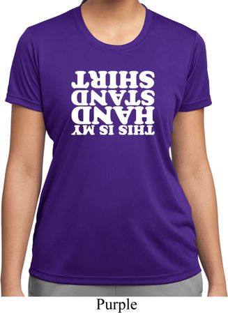 Ladies Gymnastics Shirt My Handstand Shirt Moisture Wicking Tee