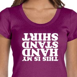Ladies Gymnastics Shirt My Handstand Shirt Scoop Neck Tee T-Shirt