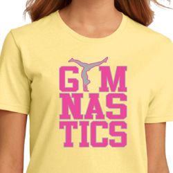 Ladies Gymnastics Shirt Gymnastics Text Organic Tee T-Shirt