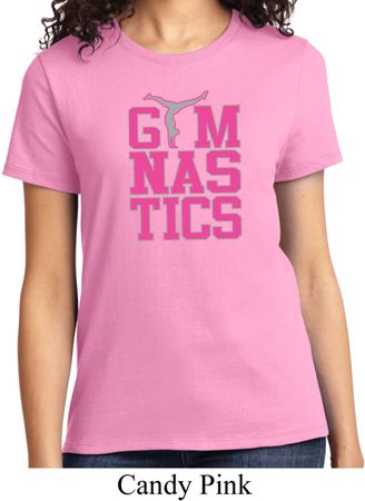 Ladies Gymnastics Shirt Gymnastics Text Tee T-Shirt