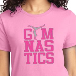 Ladies Gymnastics Shirt Gymnastics Text Tee T-Shirt