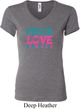Ladies Gymnastics Shirt Peace Love Gymnastics V-neck Tee T-Shirt