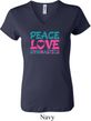 Ladies Gymnastics Shirt Peace Love Gymnastics V-neck Tee T-Shirt