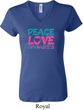 Ladies Gymnastics Shirt Peace Love Gymnastics V-neck Tee T-Shirt