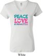 Ladies Gymnastics Shirt Peace Love Gymnastics V-neck Tee T-Shirt