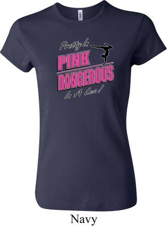 Ladies Gymnastics Shirt Pretty in Pink Crewneck Tee T-Shirt