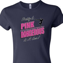 Ladies Gymnastics Shirt Pretty in Pink Crewneck Tee T-Shirt