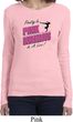 Ladies Gymnastics Shirt Pretty in Pink Long Sleeve Tee T-Shirt