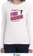 Ladies Gymnastics Shirt Pretty in Pink Long Sleeve Tee T-Shirt