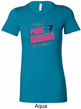 Ladies Gymnastics Shirt Pretty in Pink Longer Length Tee T-Shirt