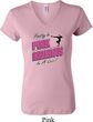 Ladies Gymnastics Shirt Pretty in Pink V-neck Tee T-Shirt