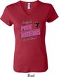 Ladies Gymnastics Shirt Pretty in Pink V-neck Tee T-Shirt