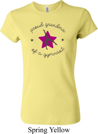 Ladies Gymnastics Shirt Proud Grandma Crewneck Tee T-Shirt