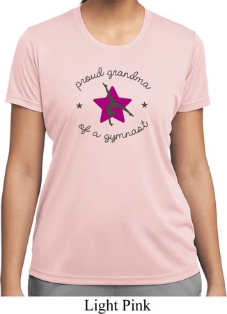 Ladies Gymnastics Shirt Proud Grandma Moisture Wicking Tee T-Shirt