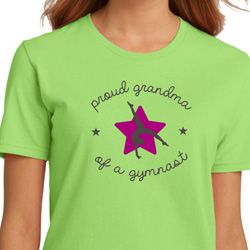 Ladies Gymnastics Shirt Proud Grandma Organic Tee T-Shirt Ladies Gymnastics Shirt Proud Grandma Organic Tee T-Shirt