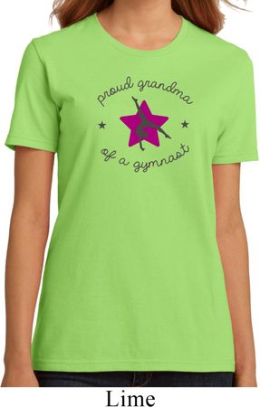 Ladies Gymnastics Shirt Proud Grandma Organic Tee T-Shirt