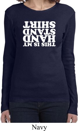 Ladies Gymnastics Shirt This is My Handstand Shirt Long Sleeve Tee