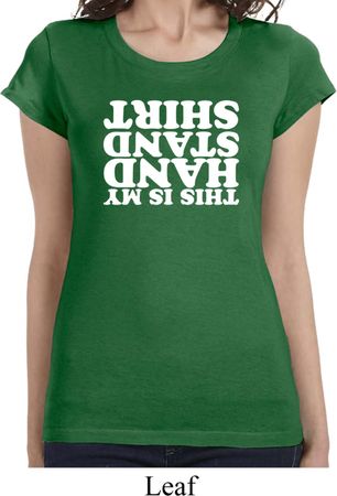 Ladies Gymnastics Shirt This is My Handstand Shirt Longer Length Tee