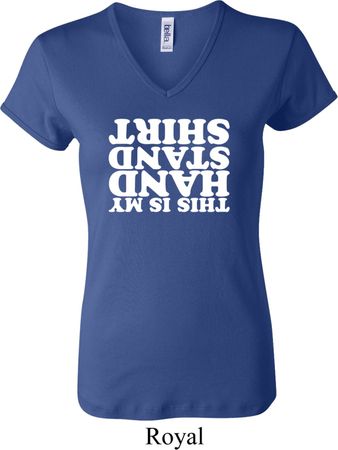 Ladies Gymnastics Shirt This is My Handstand Shirt V-neck Tee T-Shirt