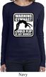 Ladies Gymnastics Shirt Warning Gymnast Could Flip Long Sleeve Tee