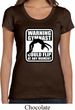 Ladies Gymnastics Shirt Warning Gymnast Could Flip Scoop Neck Tee