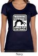 Ladies Gymnastics Shirt Warning Gymnast Could Flip Scoop Neck Tee