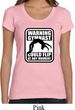 Ladies Gymnastics Shirt Warning Gymnast Could Flip Scoop Neck Tee
