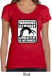 Ladies Gymnastics Shirt Warning Gymnast Could Flip Scoop Neck Tee