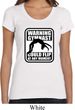 Ladies Gymnastics Shirt Warning Gymnast Could Flip Scoop Neck Tee