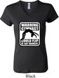 Ladies Gymnastics Shirt Warning Gymnast Could Flip V-neck Tee T-Shirt