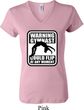 Ladies Gymnastics Shirt Warning Gymnast Could Flip V-neck Tee T-Shirt