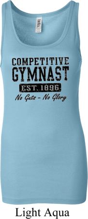 Ladies Gymnastics Tanktop Competitive Gymnast Longer Length Tank Top