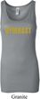 Ladies Gymnastics Tanktop Gold Shimmer Gymnast Longer Length Tank Top