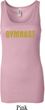 Ladies Gymnastics Tanktop Gold Shimmer Gymnast Longer Length Tank Top