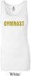 Ladies Gymnastics Tanktop Gold Shimmer Gymnast Longer Length Tank Top
