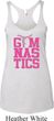 Ladies Gymnastics Tanktop Gymnastics Text Tri Blend Racerback Tank Top