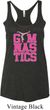 Ladies Gymnastics Tanktop Gymnastics Text Tri Blend Racerback Tank Top