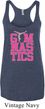 Ladies Gymnastics Tanktop Gymnastics Text Tri Blend Racerback Tank Top