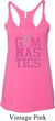 Ladies Gymnastics Tanktop Gymnastics Text Tri Blend Racerback Tank Top