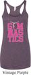 Ladies Gymnastics Tanktop Gymnastics Text Tri Blend Racerback Tank Top