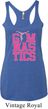 Ladies Gymnastics Tanktop Gymnastics Text Tri Blend Racerback Tank Top